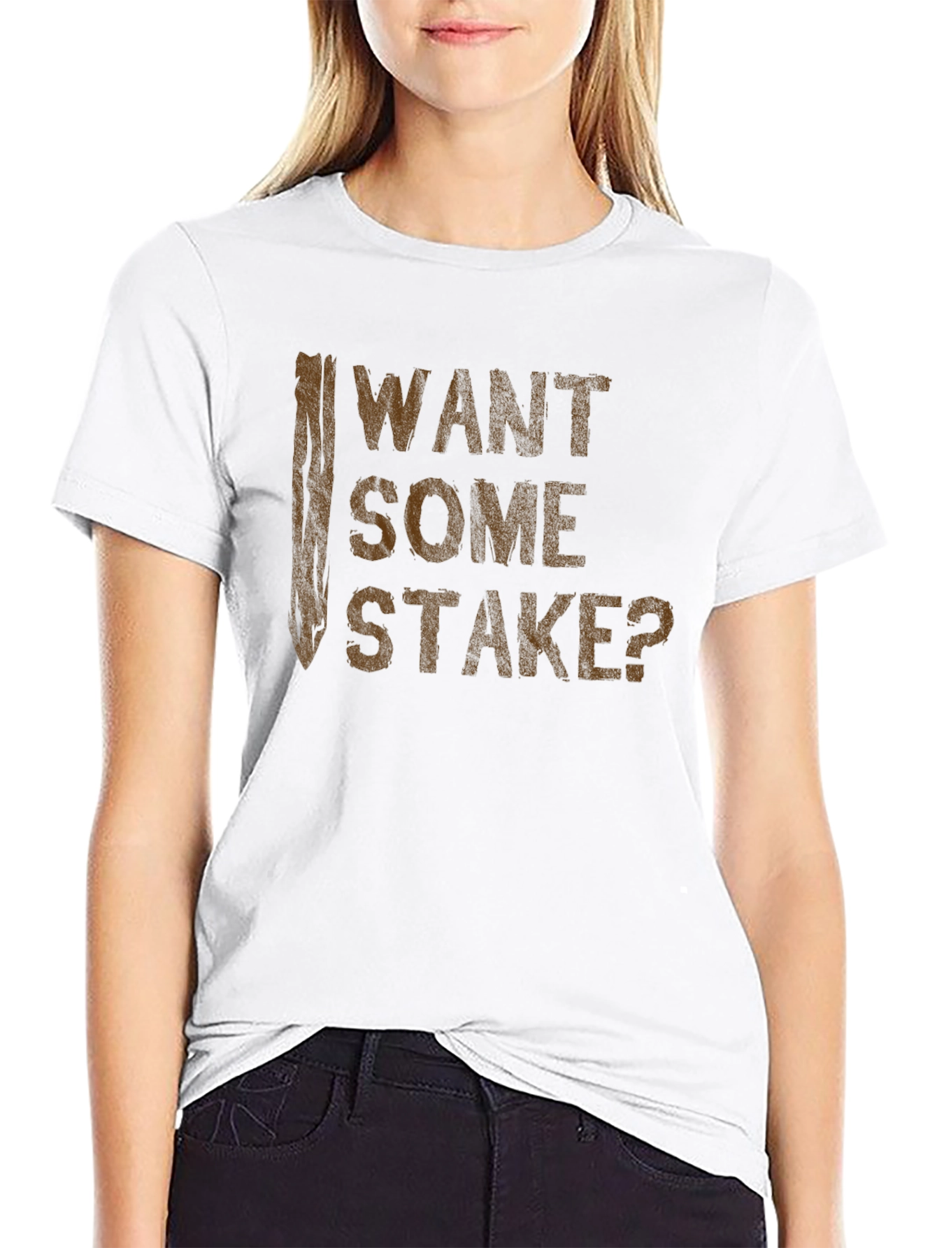 Want Some Stake? Funny Graphic Tee