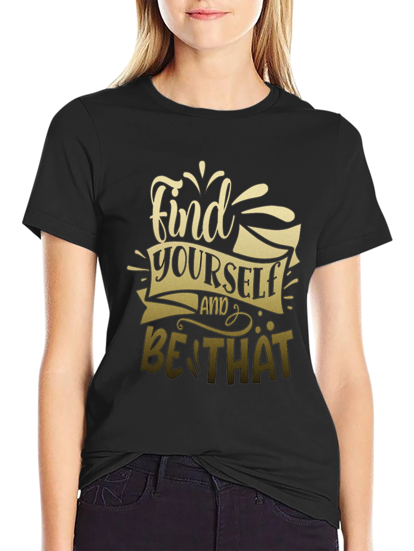 Find Yourself Graphic T-Shirt - Stylish Black Tee