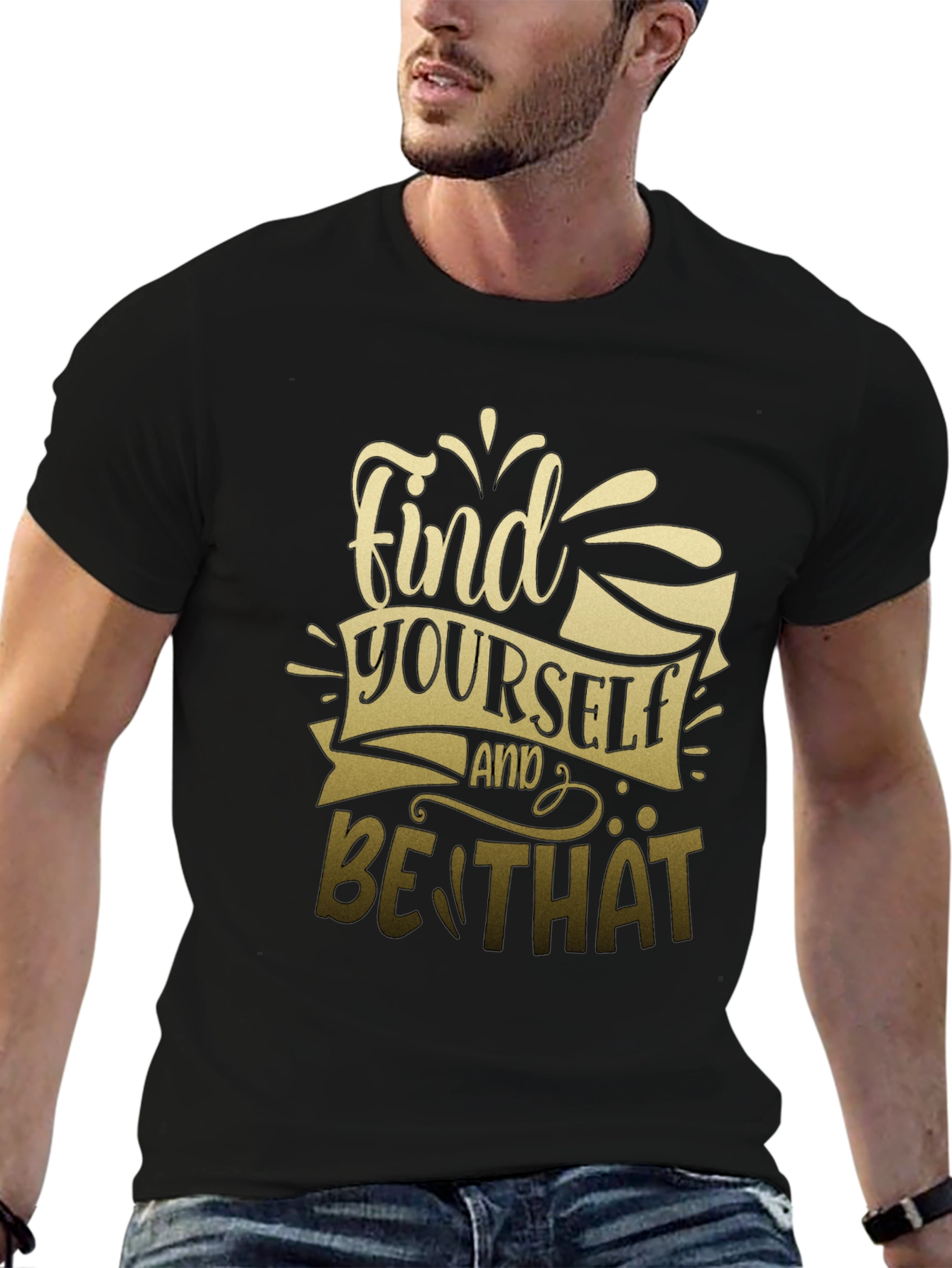 Find Yourself Graphic T-Shirt - Stylish Black Tee