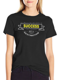 Success Journey Black Graphic T-Shirt