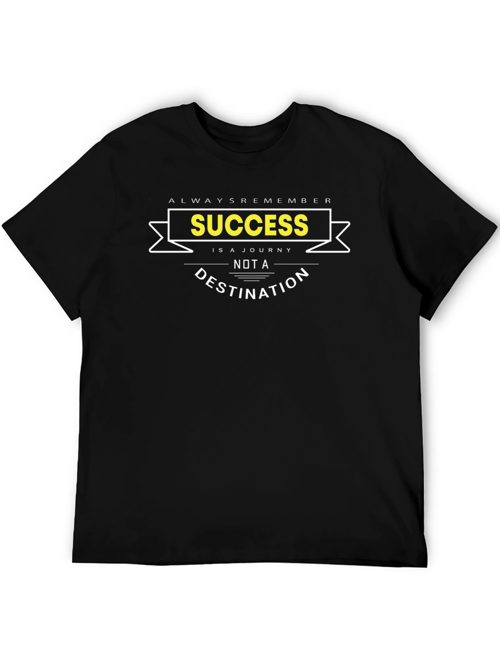 Success Journey Black Graphic T-Shirt