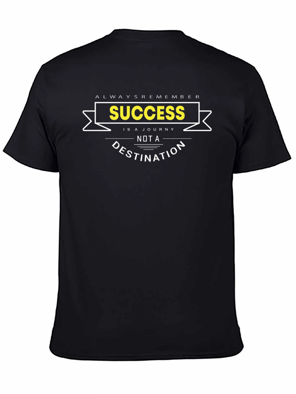 Success Journey Black Graphic T-Shirt