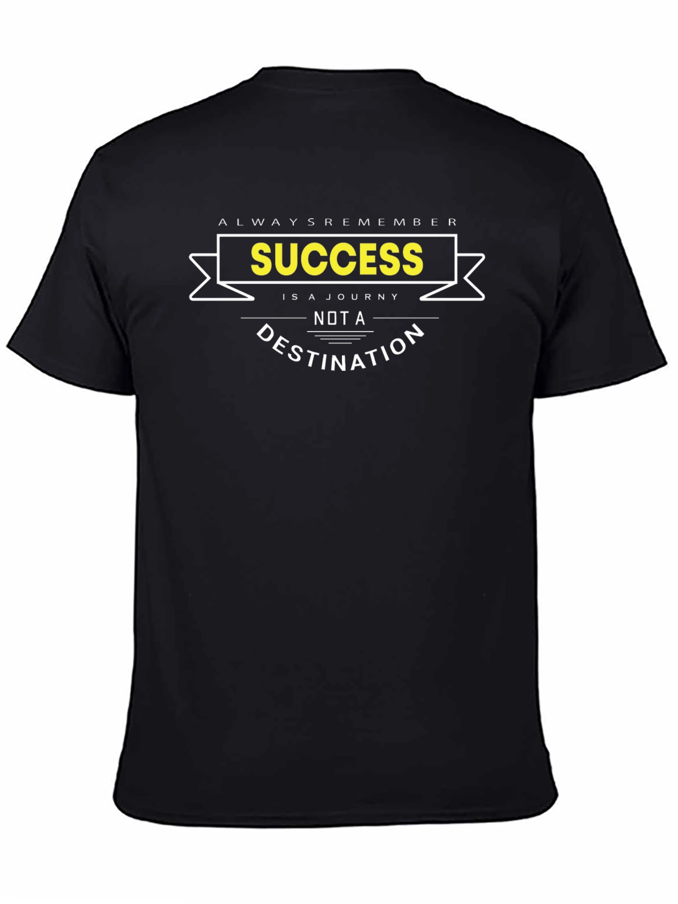 Success Journey Black Graphic T-Shirt