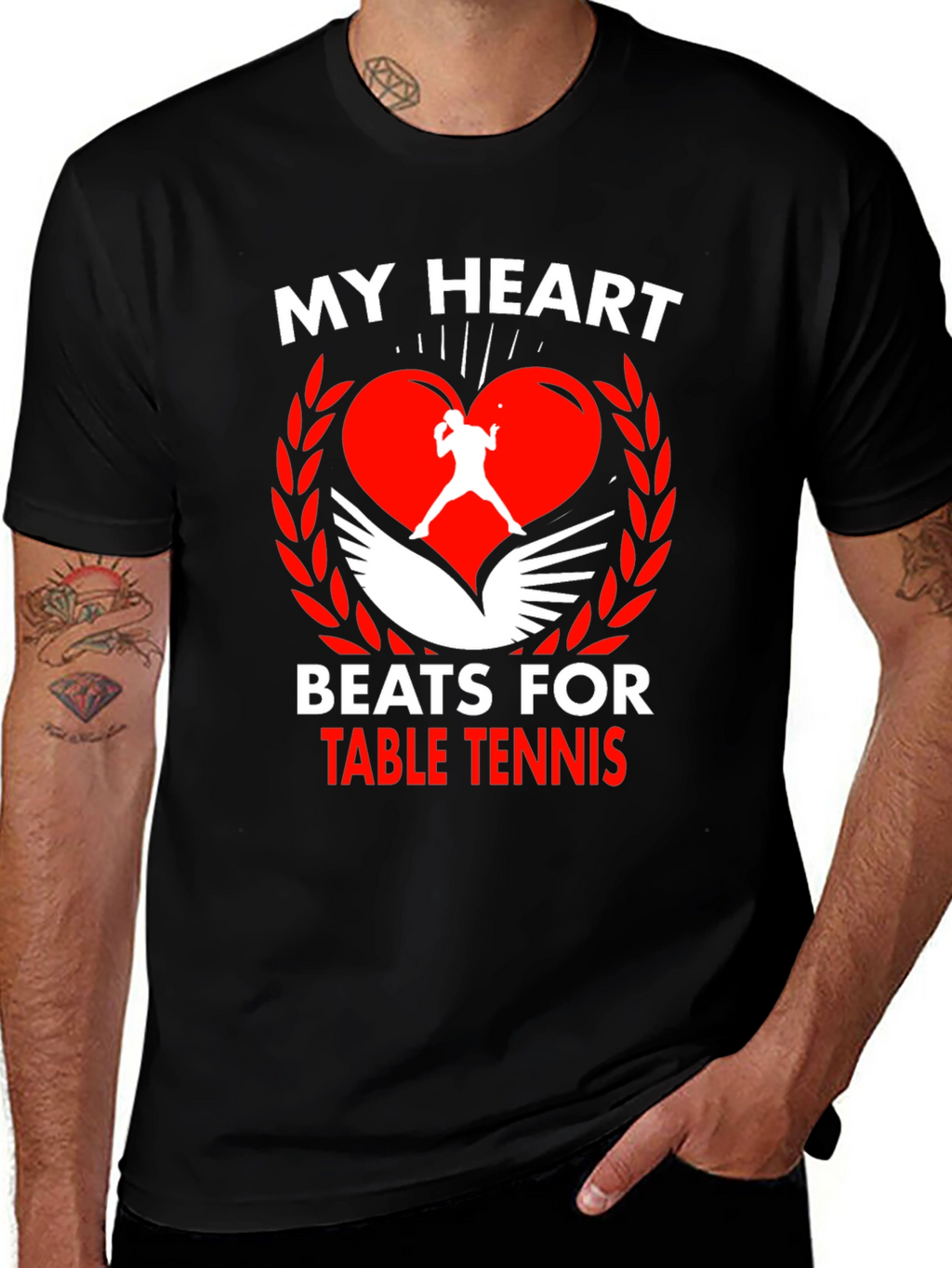 Table Tennis Heartbeat T-Shirt