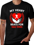 Table Tennis Heartbeat T-Shirt