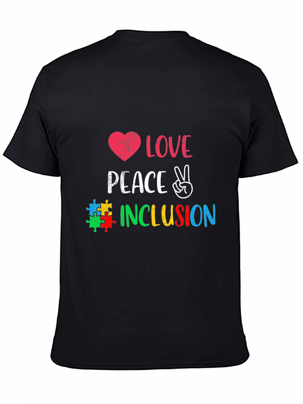 Love Peace Inclusion Autism Awareness T-Shirt