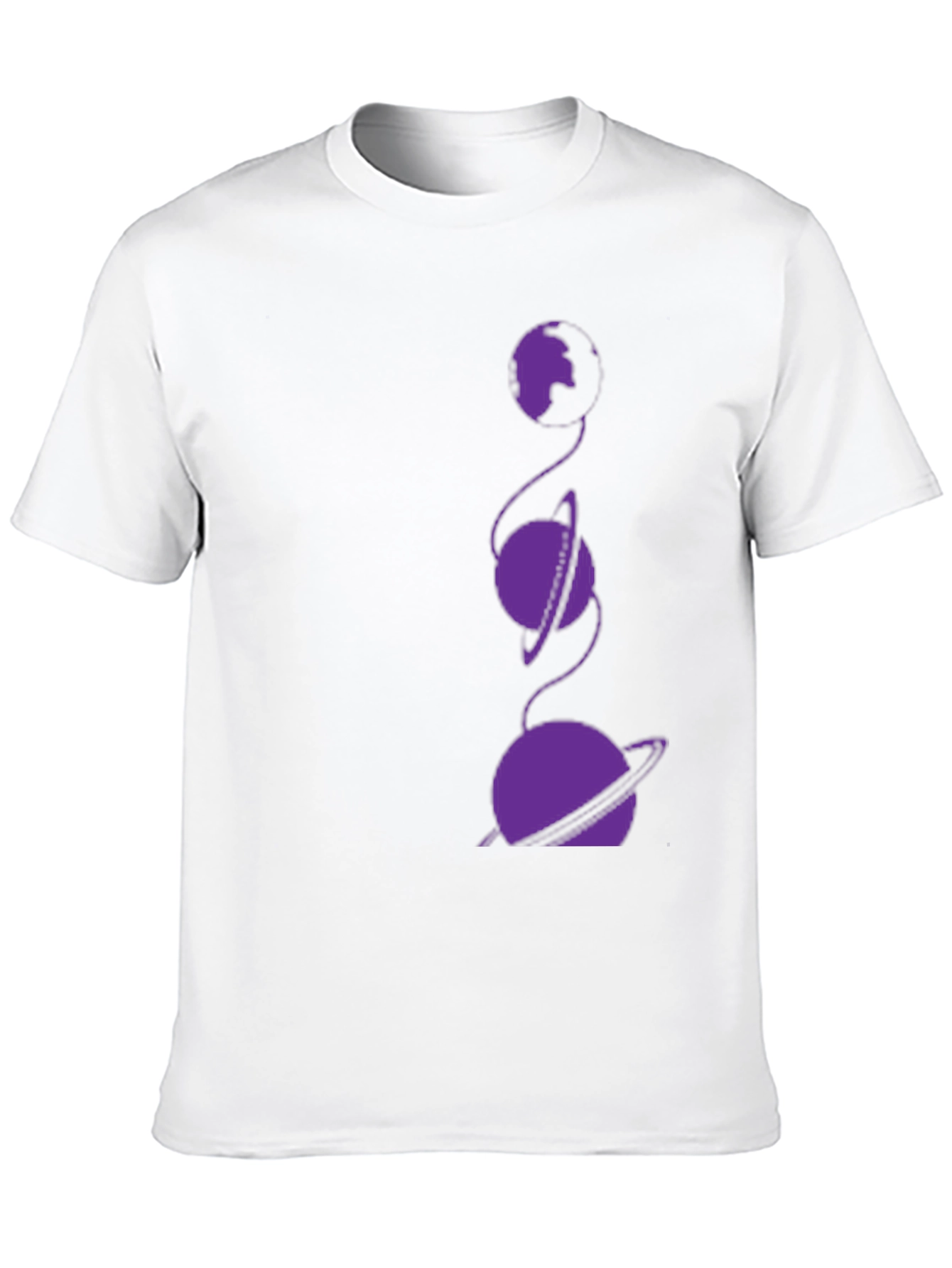 Cosmic Planet Graphic Tee - Black Cotton T-Shirt