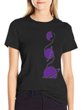 Cosmic Planet Graphic Tee - Black Cotton T-Shirt