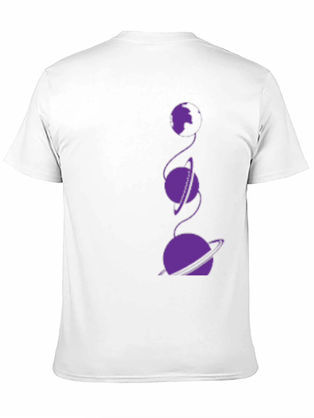 Cosmic Planet Graphic Tee - Black Cotton T-Shirt