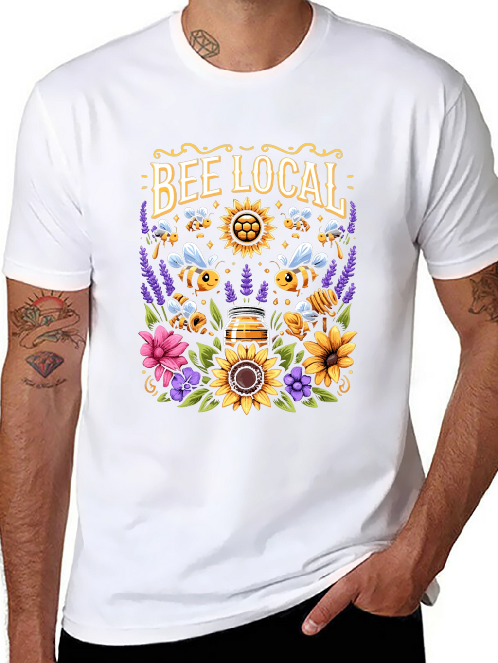 Bee Local Graphic Tee - Black