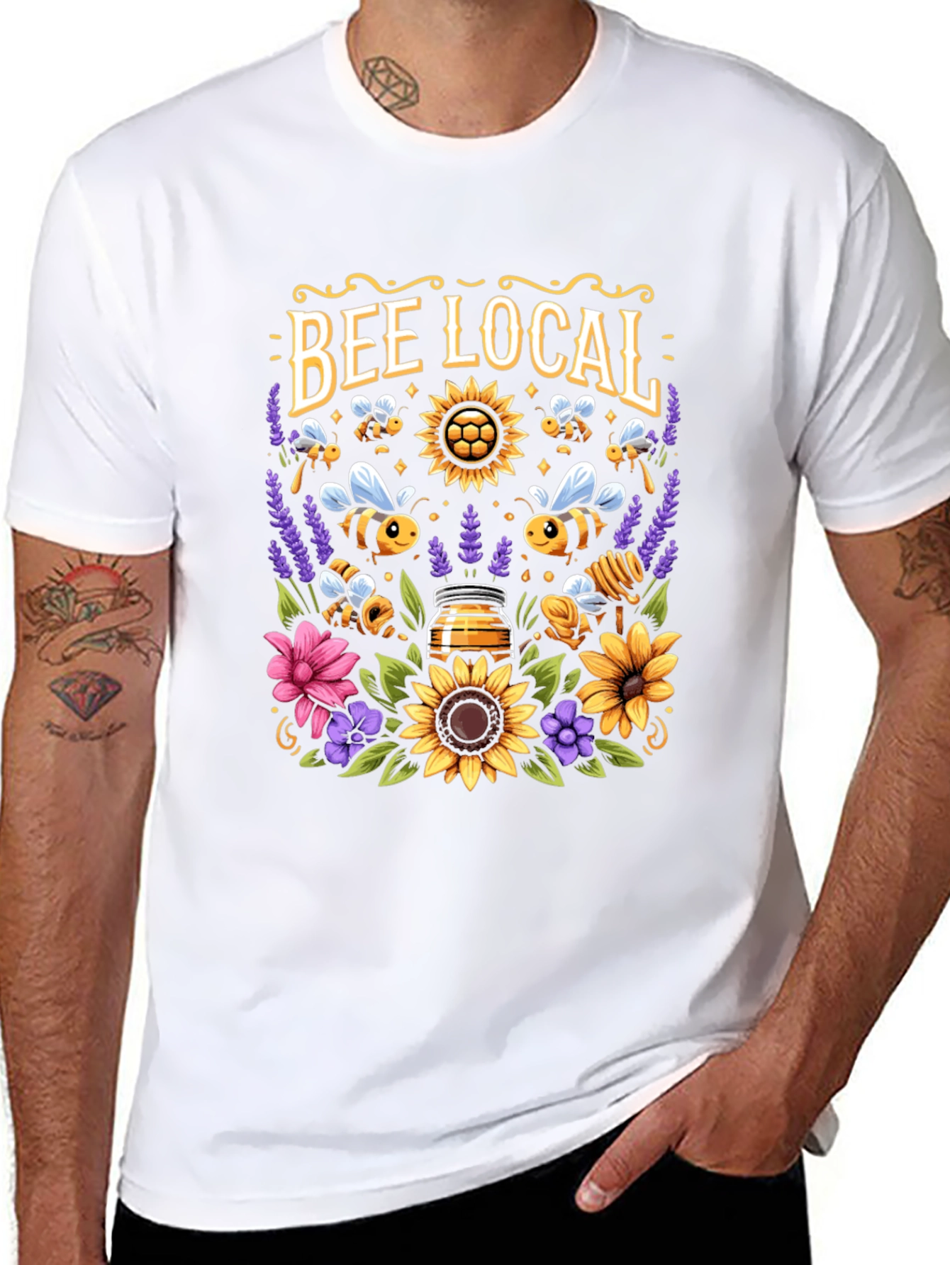 Bee Local Graphic Tee - Black