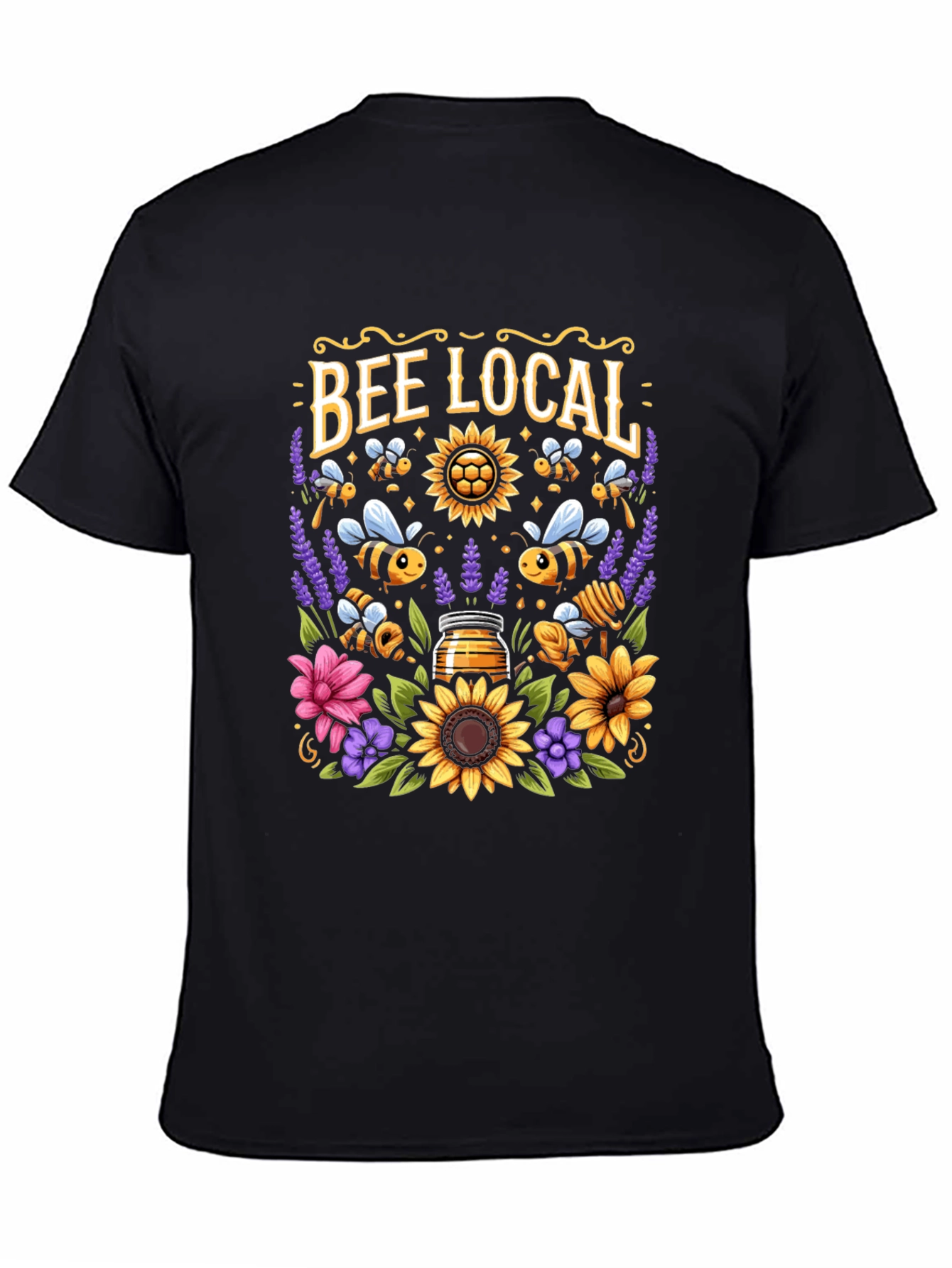 Bee Local Graphic Tee - Black