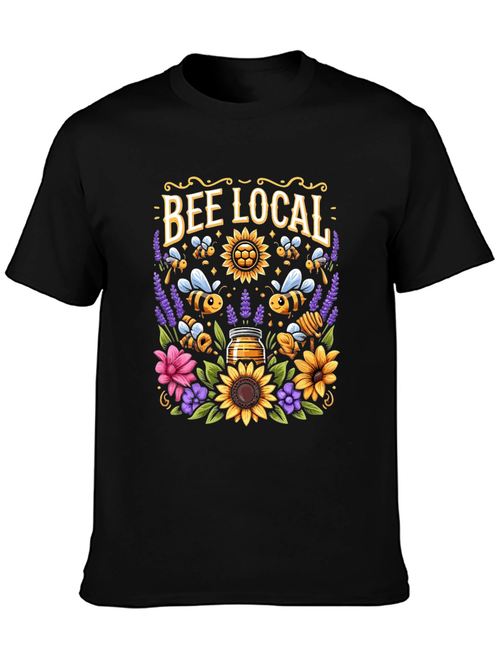 Bee Local Graphic Tee - Black