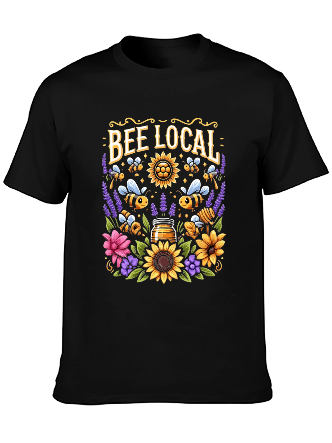 Bee Local Graphic Tee - Black