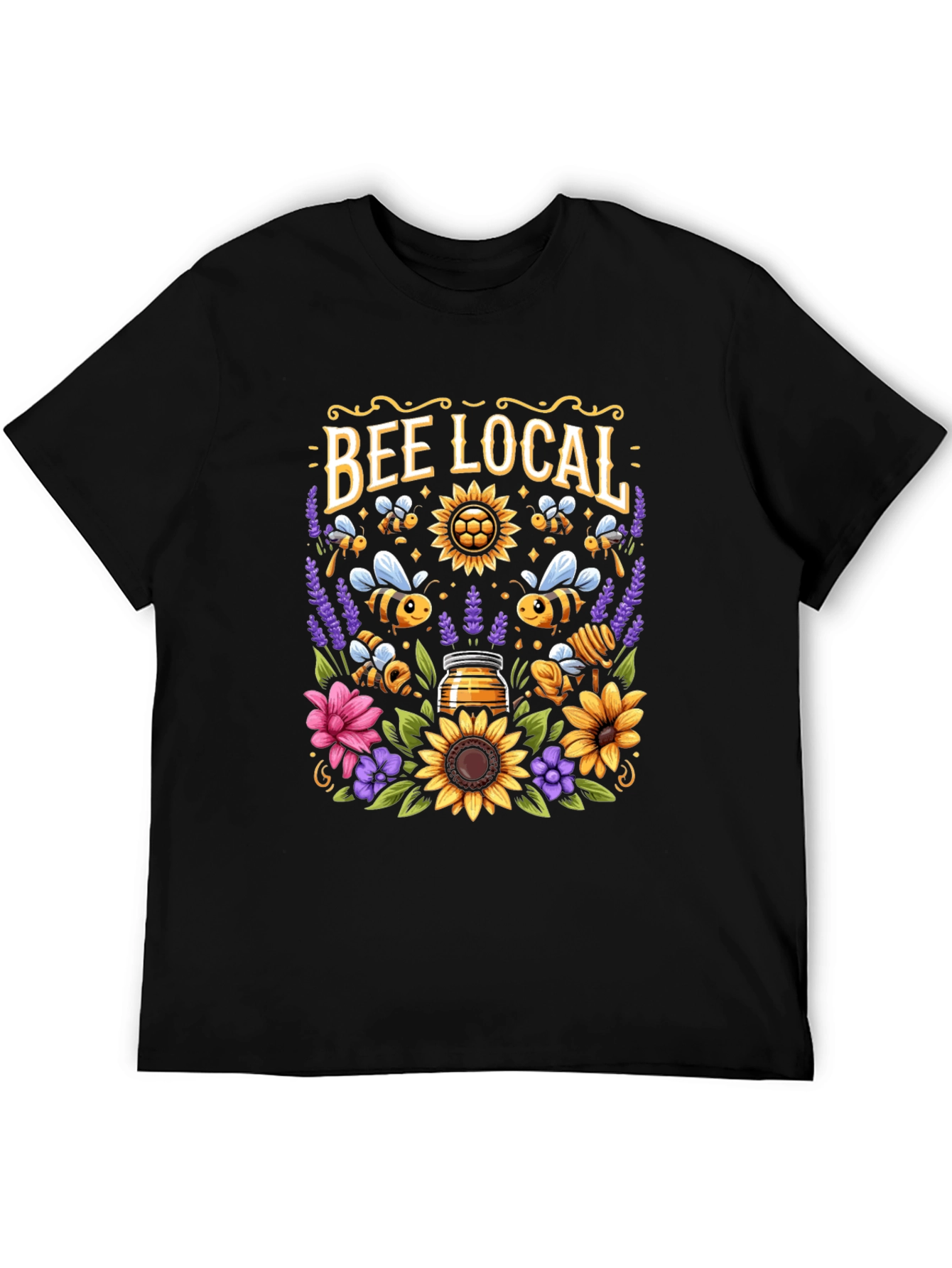 Bee Local Graphic Tee - Black