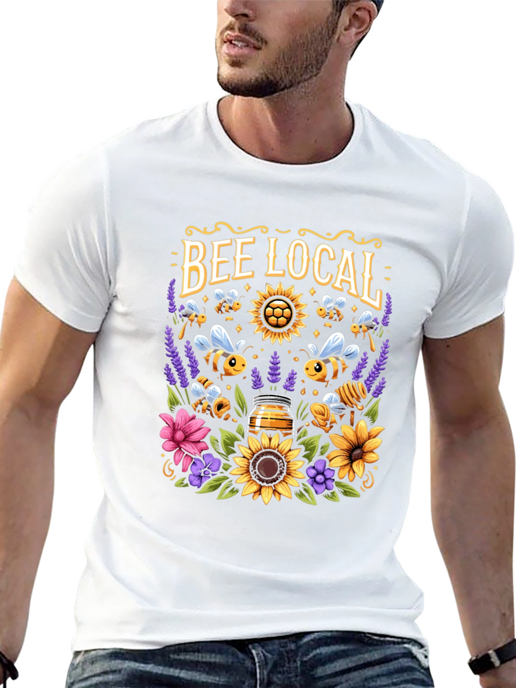 Bee Local Graphic Tee - Black