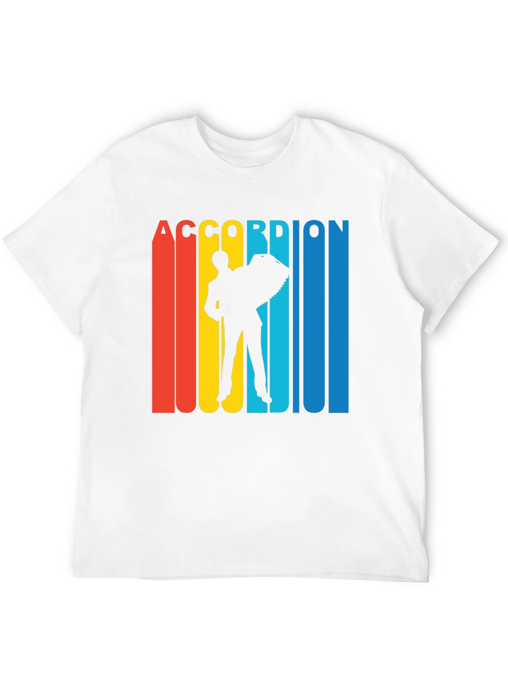 Retro Accordion Player Graphic T-Shirt