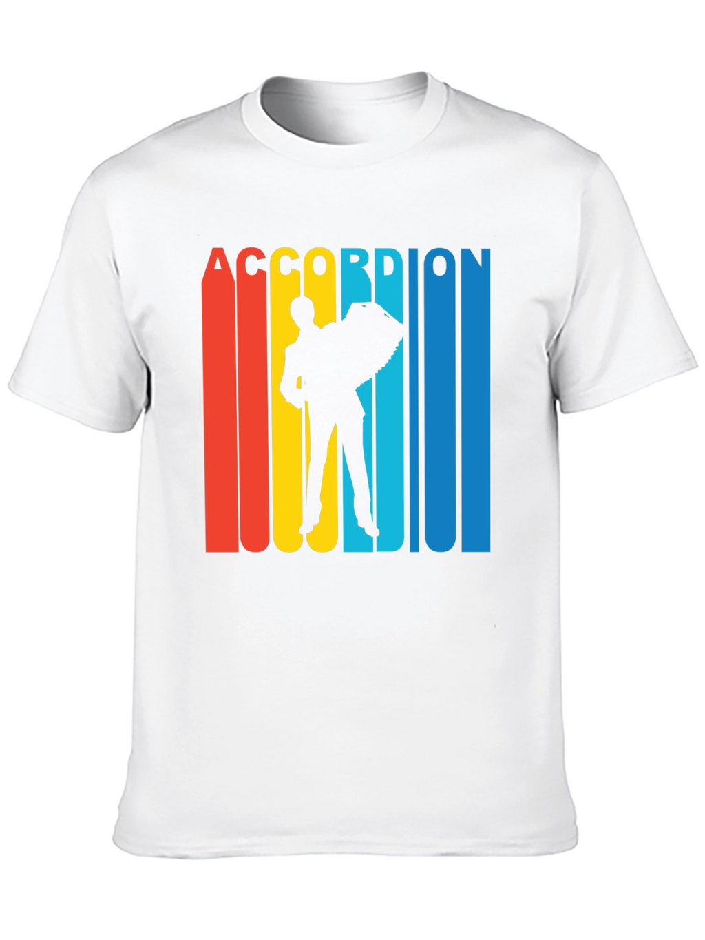 Retro Accordion Player Graphic T-Shirt