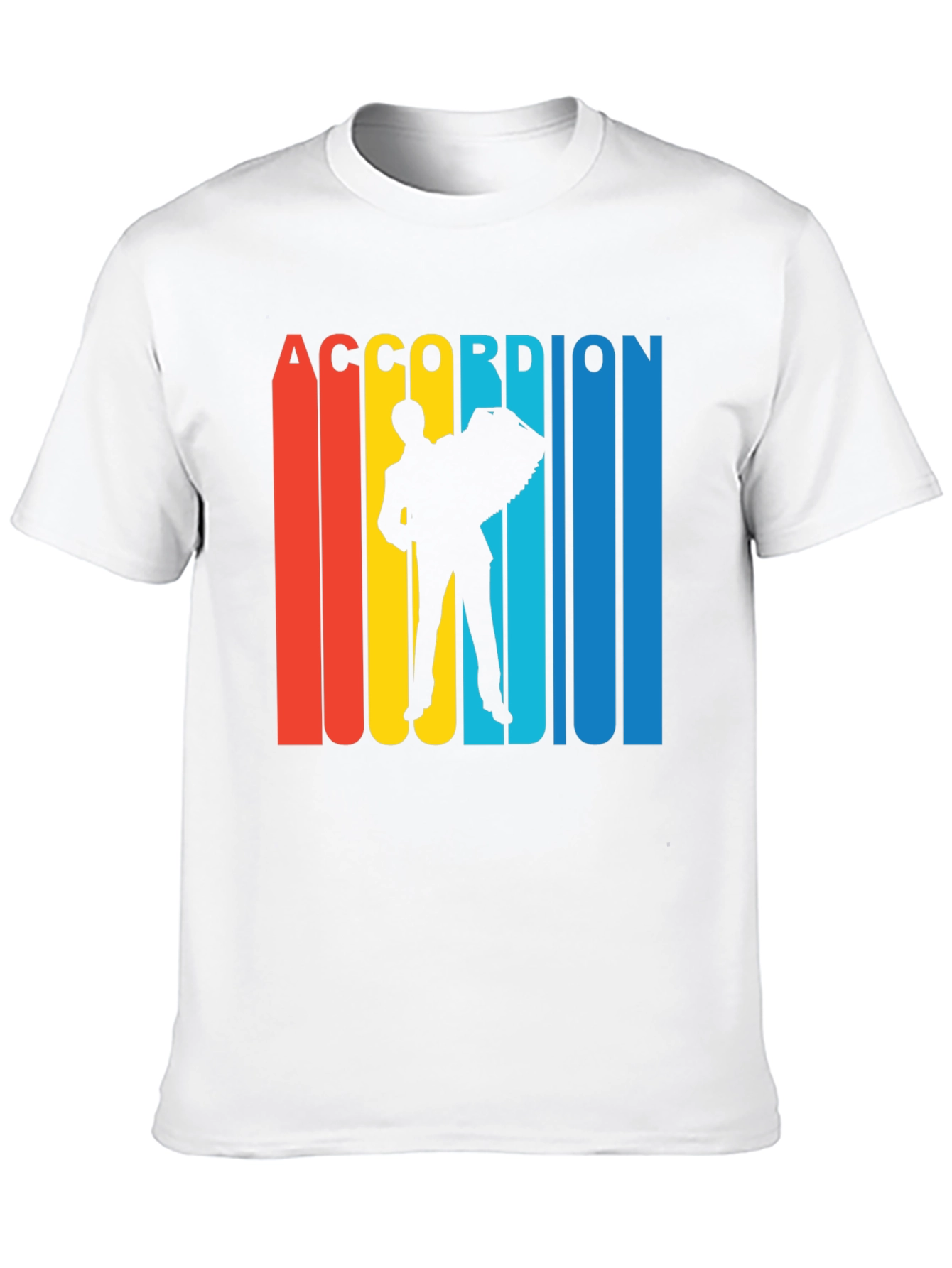 Retro Accordion Player Graphic T-Shirt
