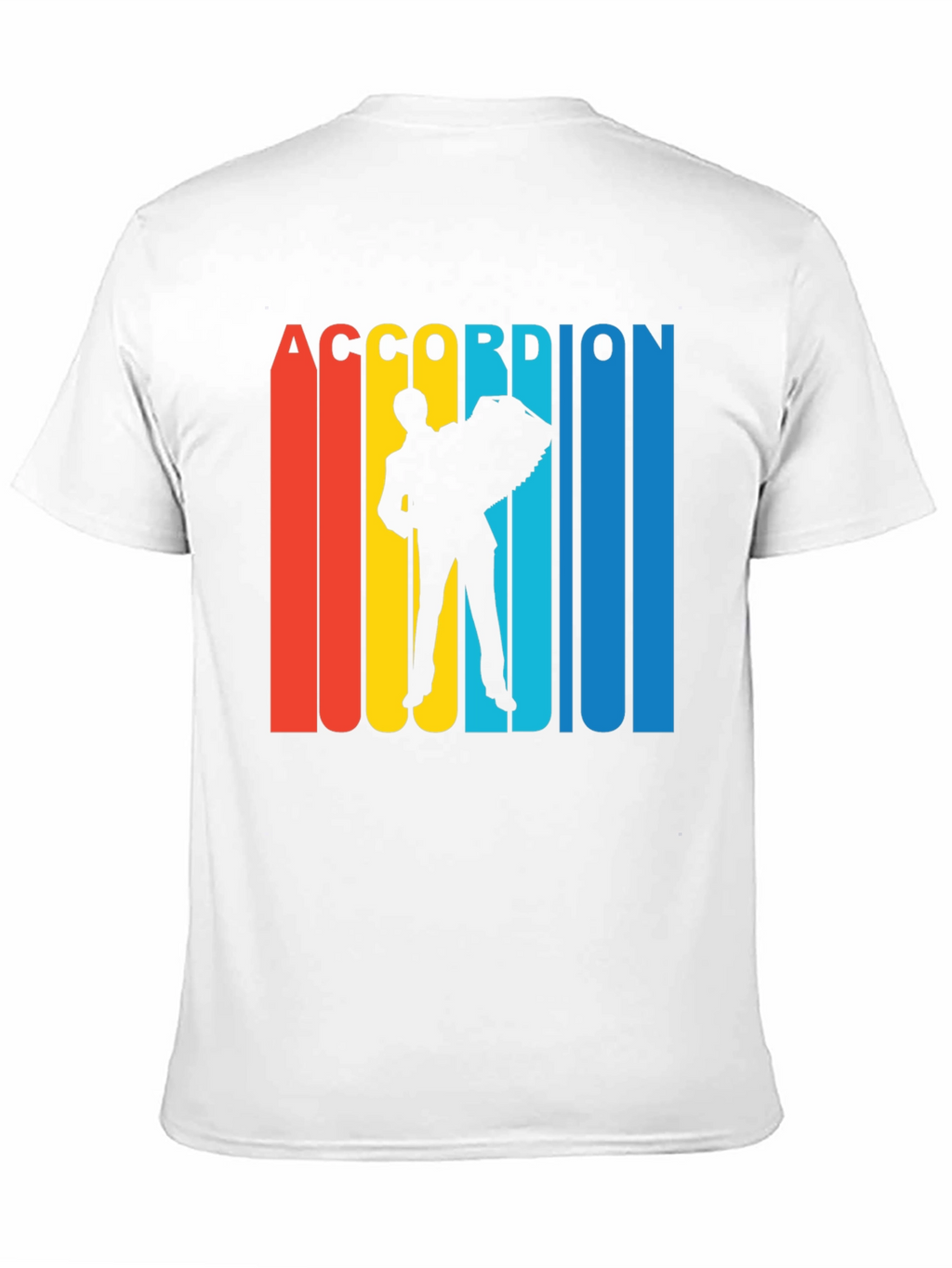 Retro Accordion Player Graphic T-Shirt