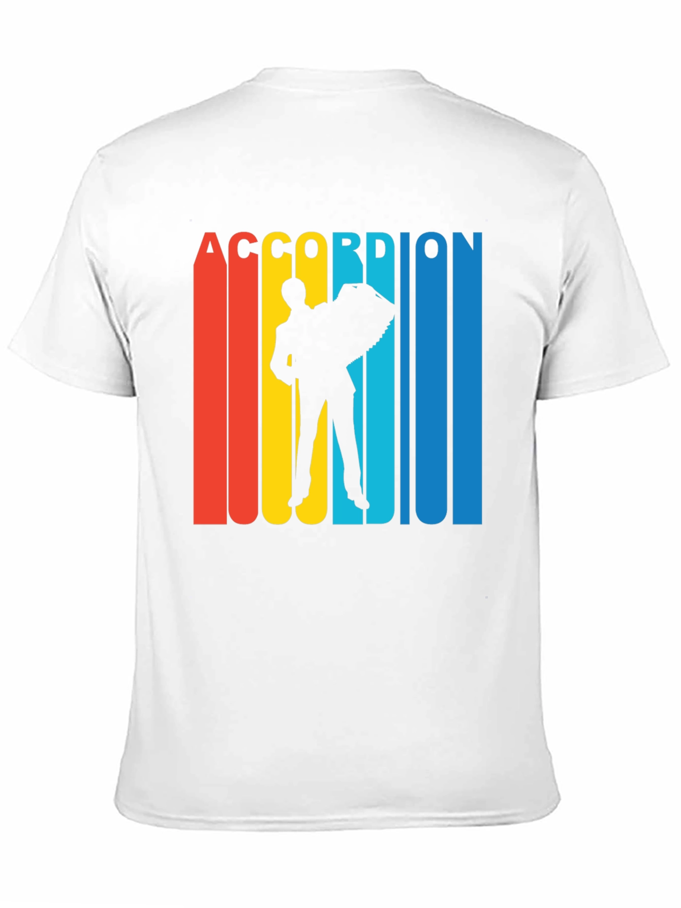 Retro Accordion Player Graphic T-Shirt
