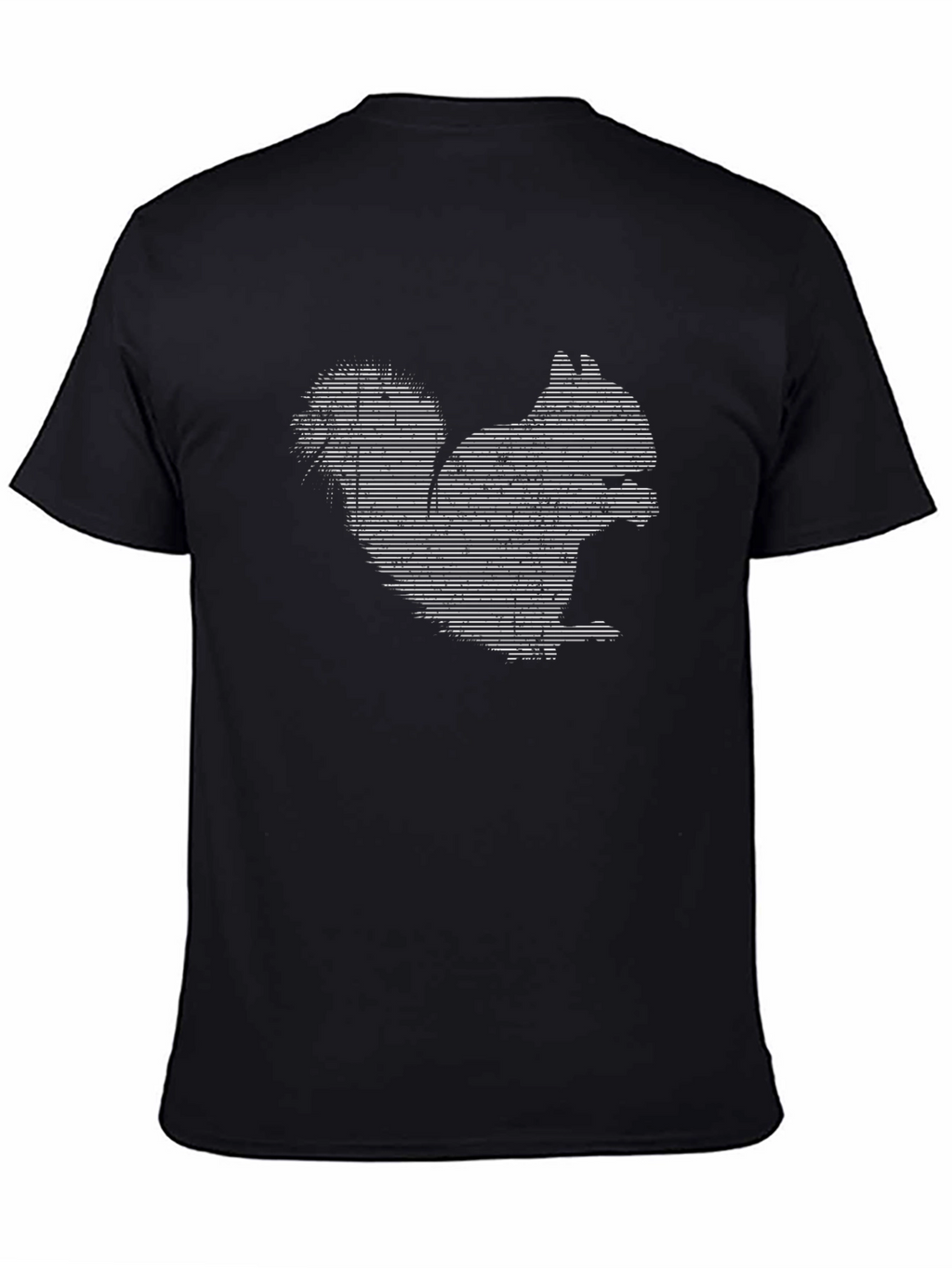 Squirrel Graphic Tee - Black Cotton T-Shirt