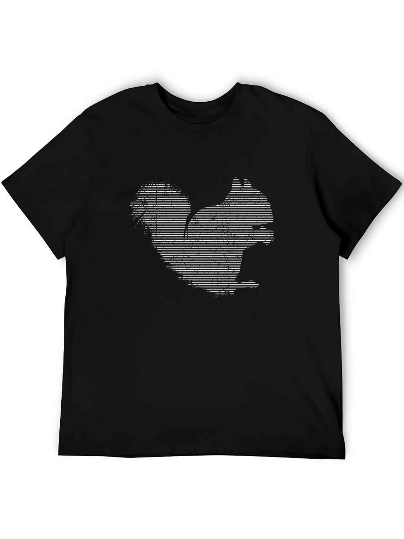Squirrel Graphic Tee - Black Cotton T-Shirt