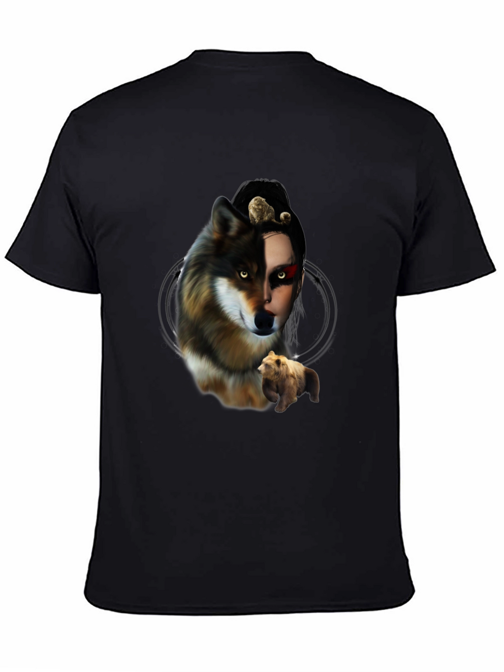 Wolf & Bear T-Shirt - Nature Inspired Graphic Tee