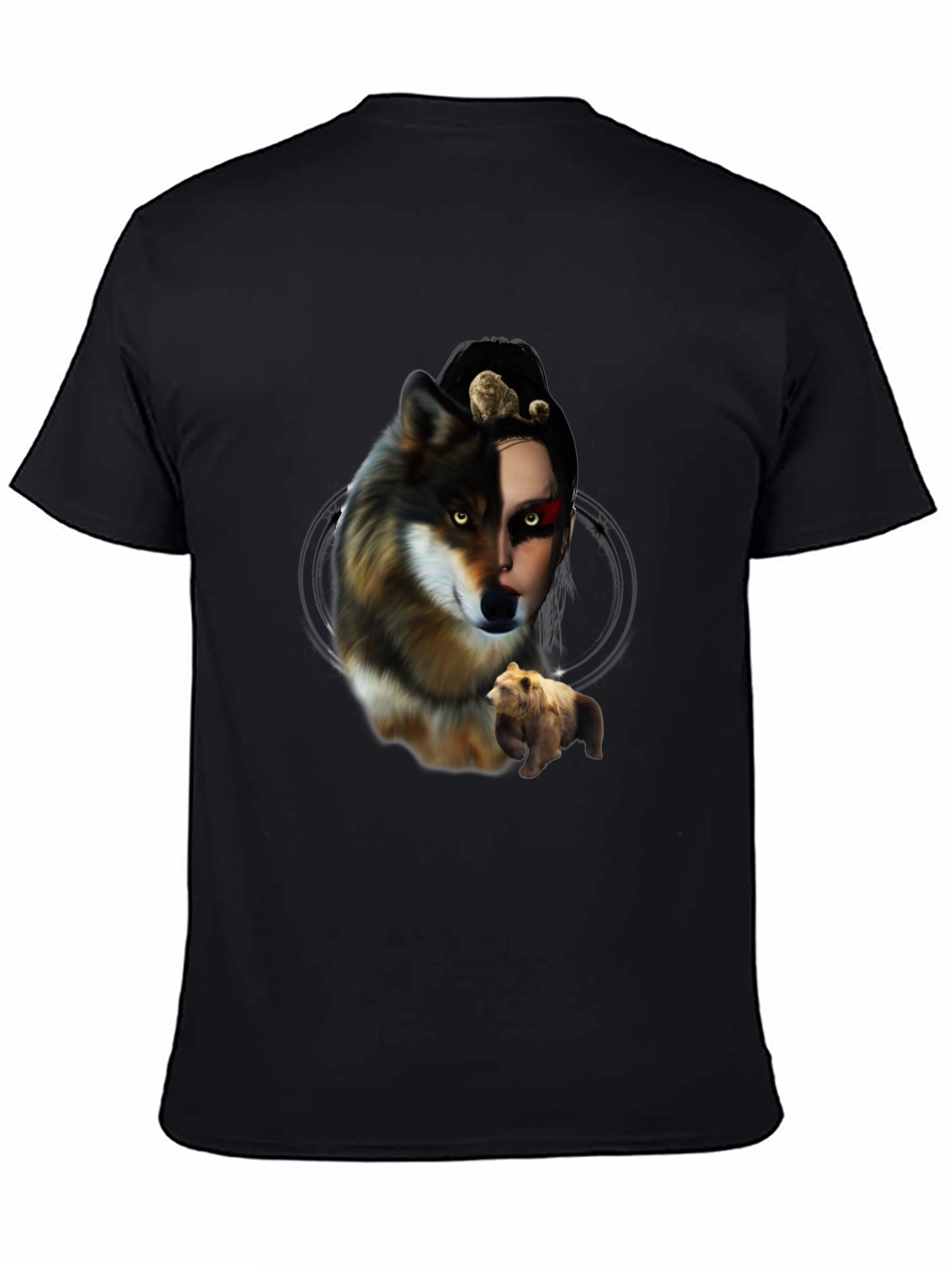 Wolf & Bear T-Shirt - Nature Inspired Graphic Tee