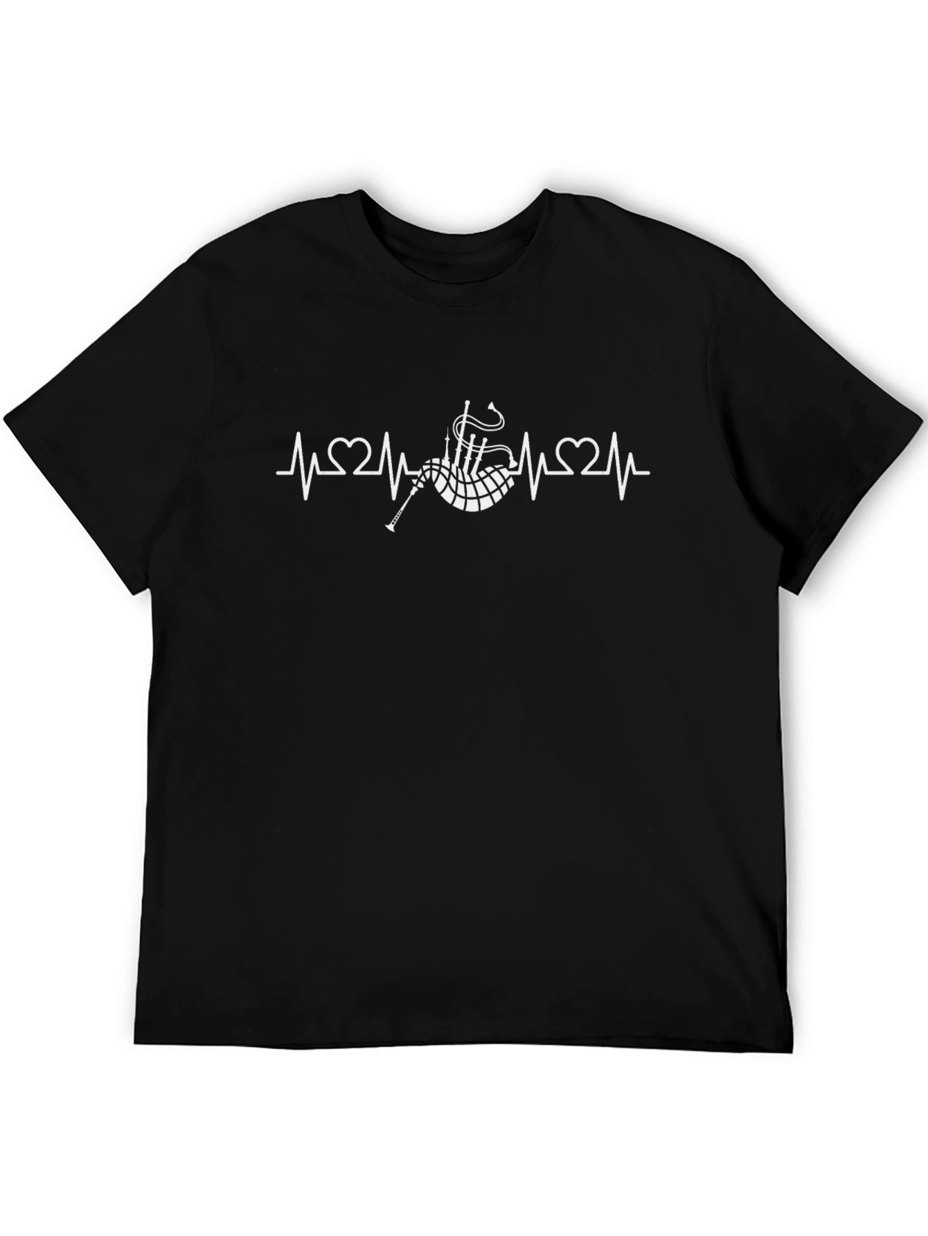 Bagpipe Heartbeat T-Shirt - Music Lover Tee