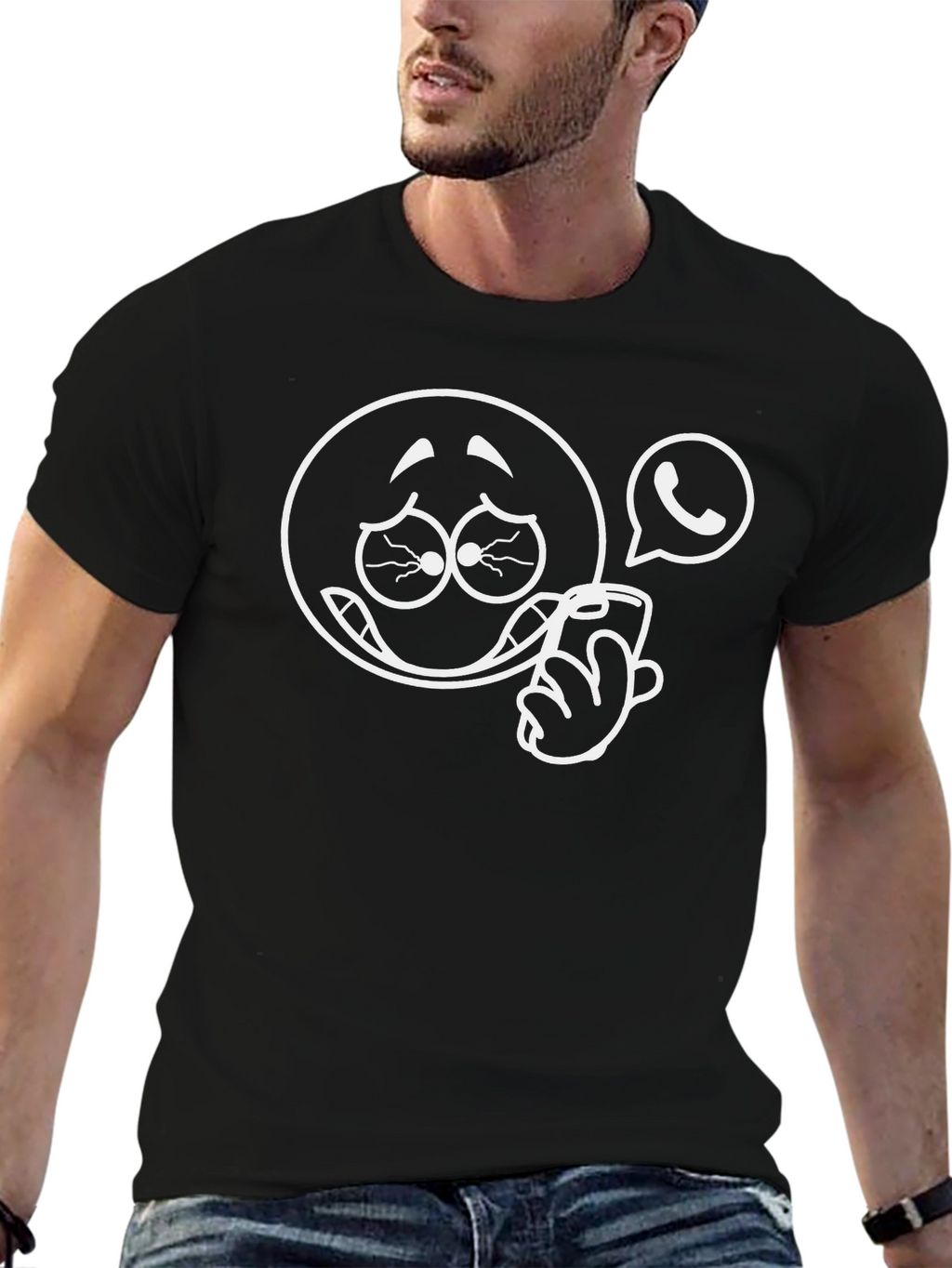 Funny Emoji Black T-Shirt