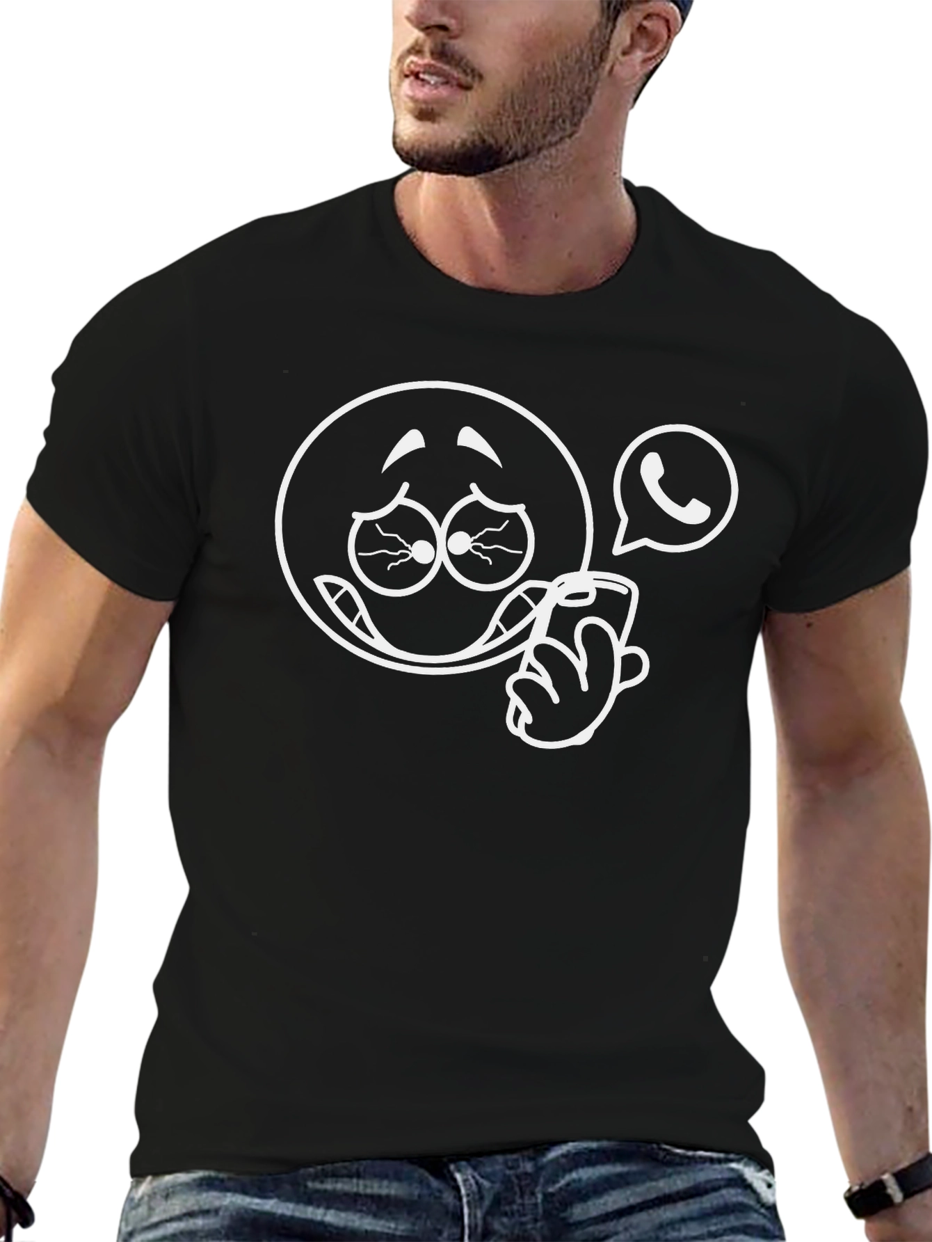Funny Emoji Black T-Shirt