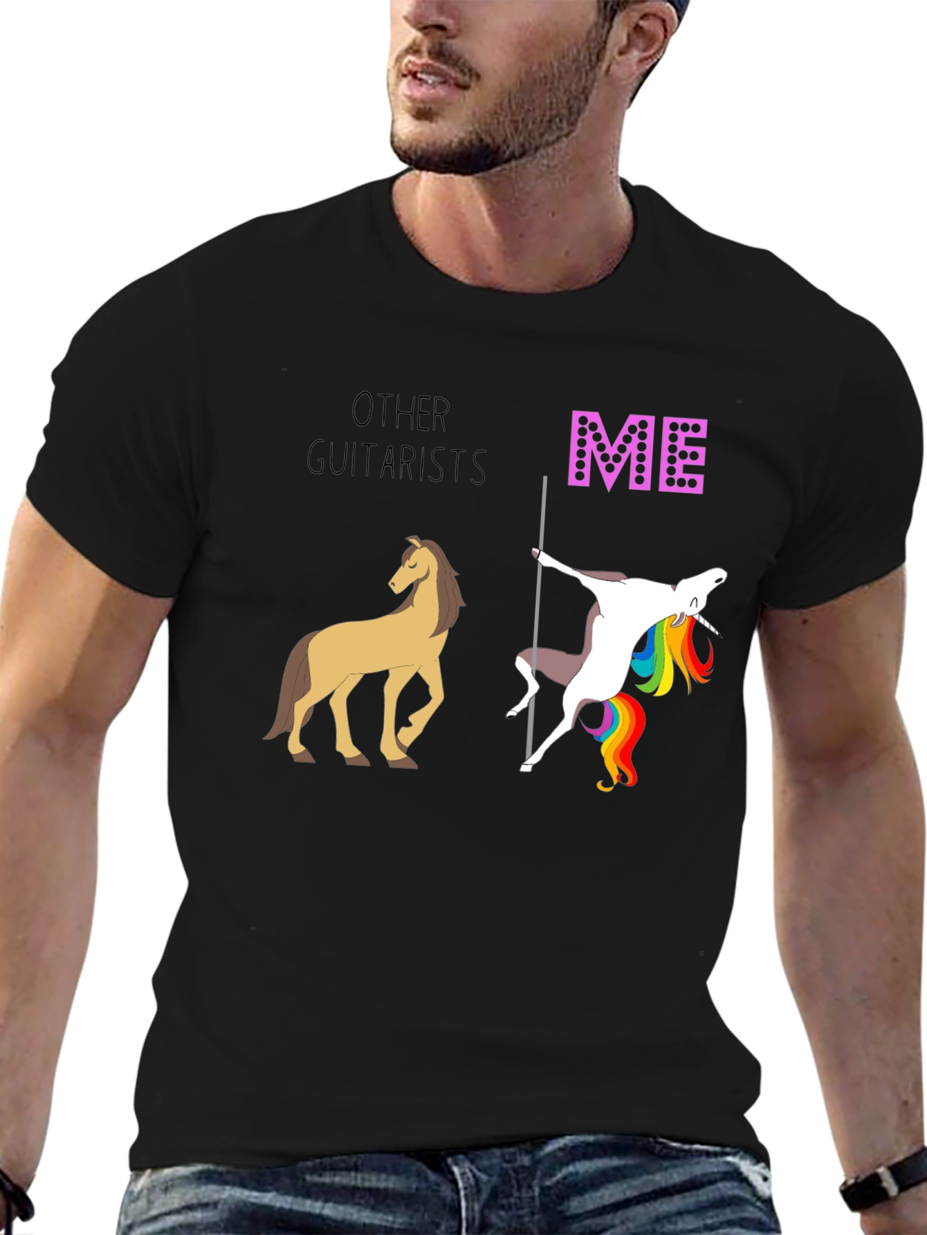 Funny Guitarist T-Shirt: Other Guitarists vs. Me Design