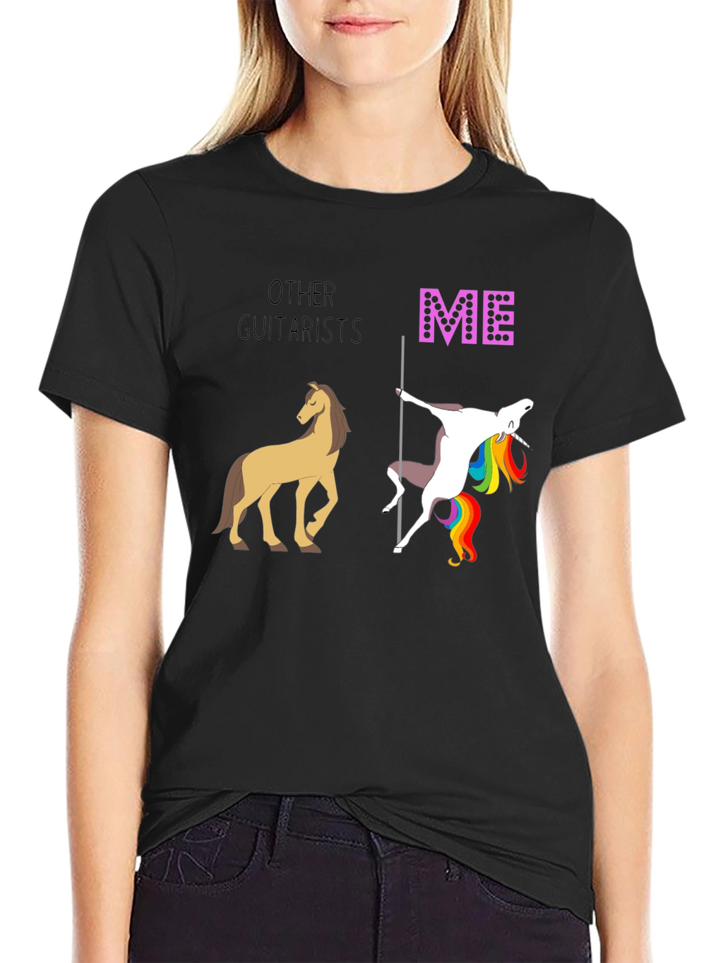 Funny Guitarist T-Shirt: Other Guitarists vs. Me Design