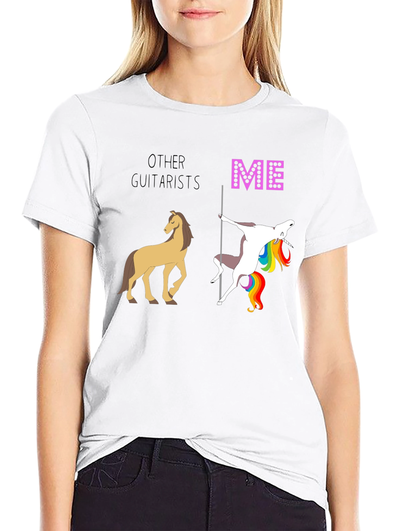 Funny Guitarist T-Shirt: Other Guitarists vs. Me Design
