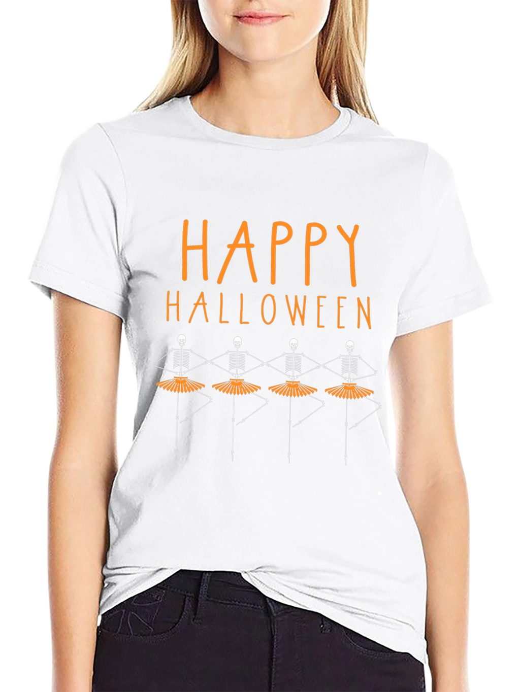 Happy Halloween Skeleton Ballerina T-Shirt