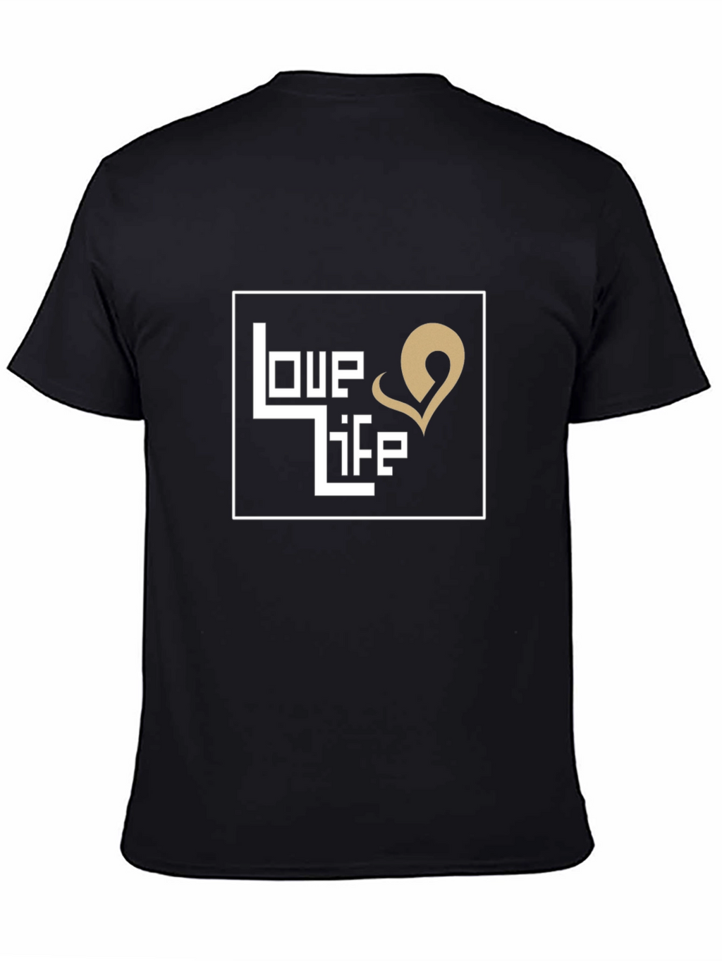 Love Life Graphic Print Black T-Shirt