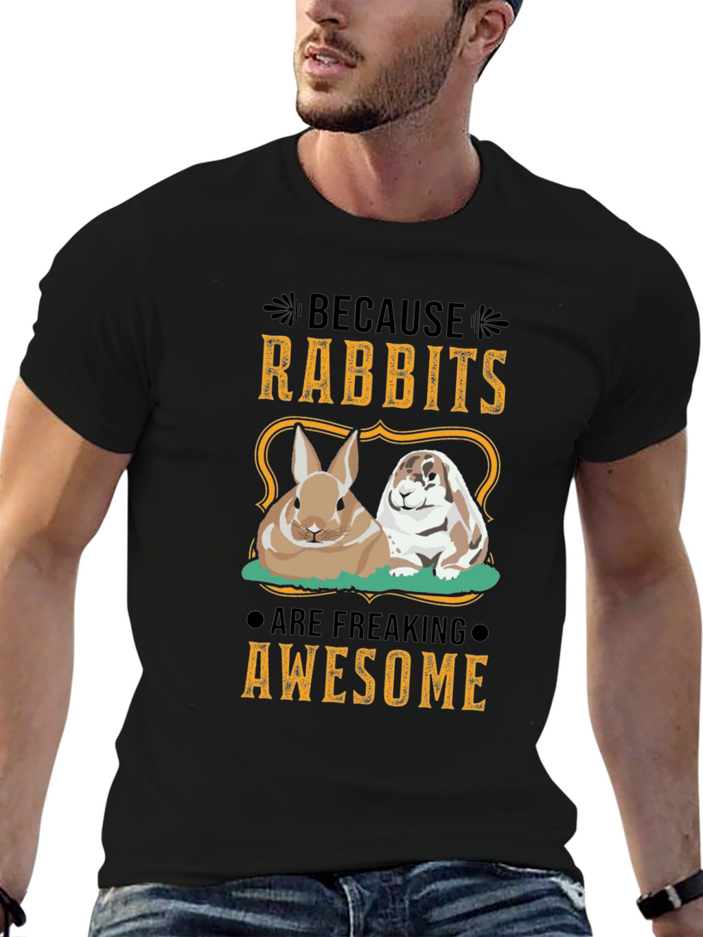 Rabbit Lover T-Shirt - Because Rabbits Are Awesome