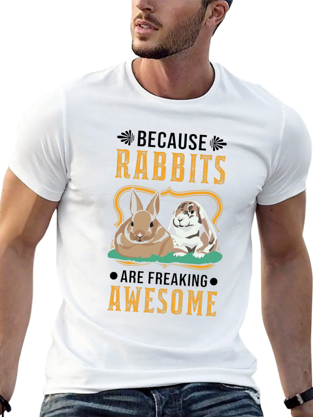 Rabbit Lover T-Shirt - Because Rabbits Are Awesome