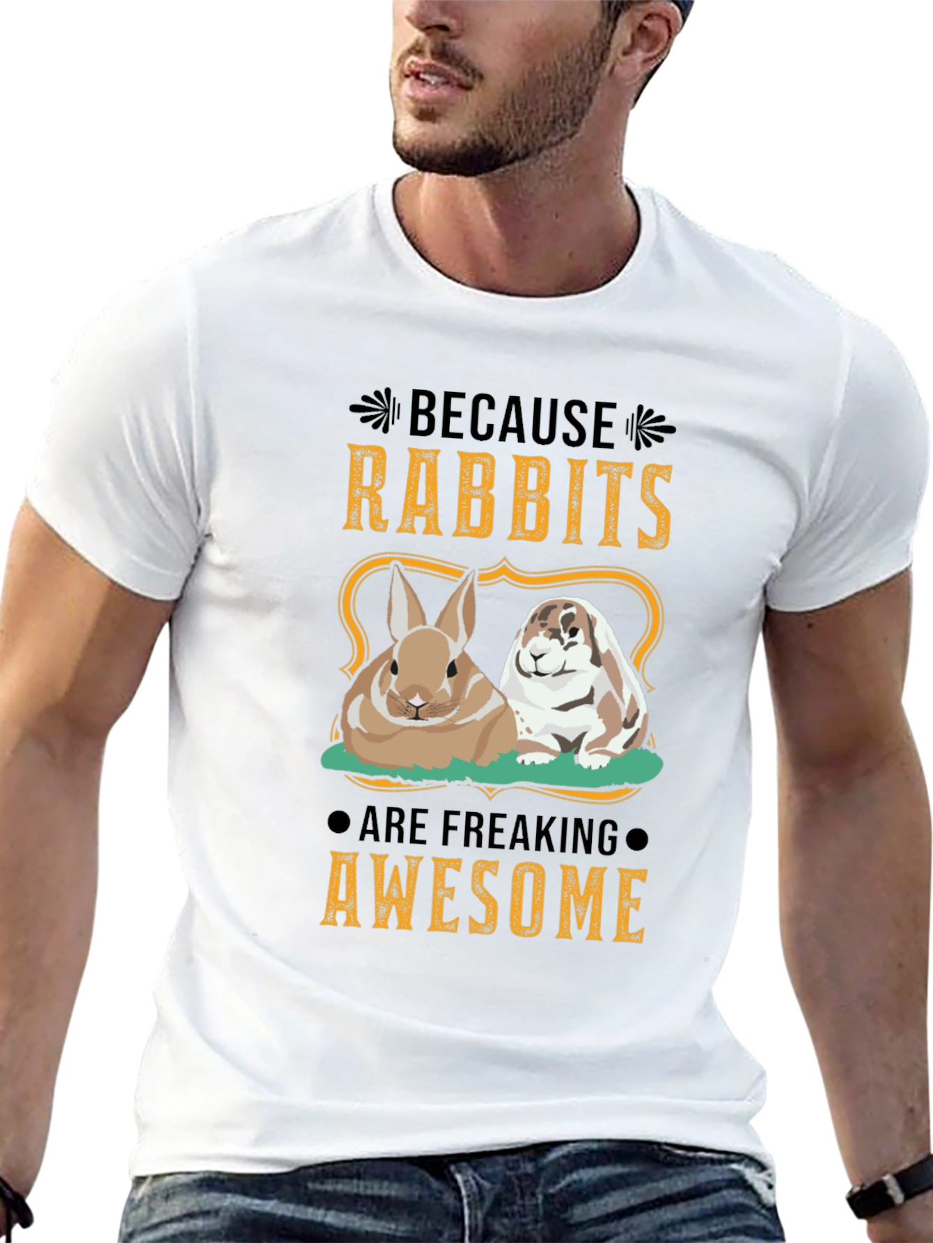 Rabbit Lover T-Shirt - Because Rabbits Are Awesome