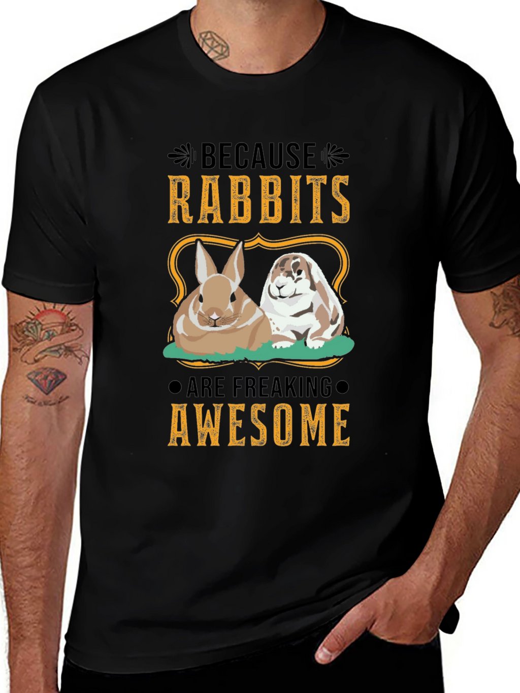 Rabbit Lover T-Shirt - Because Rabbits Are Awesome