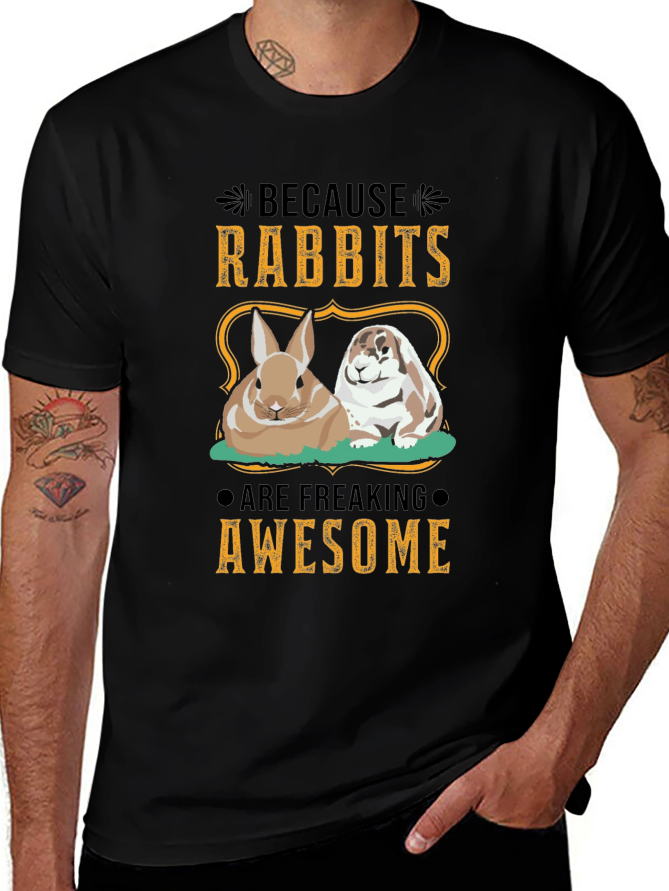 Rabbit Lover T-Shirt - Because Rabbits Are Awesome