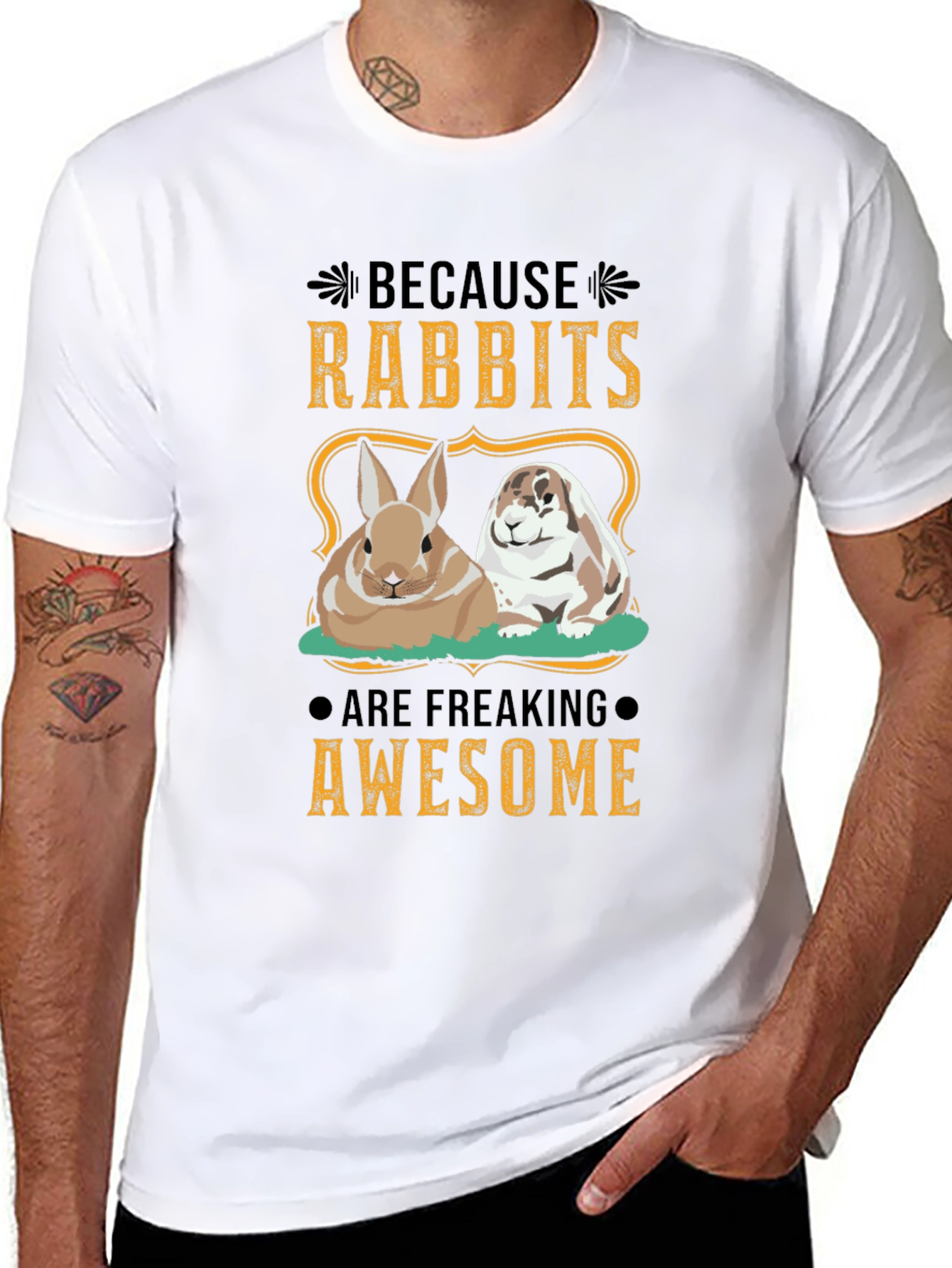 Rabbit Lover T-Shirt - Because Rabbits Are Awesome