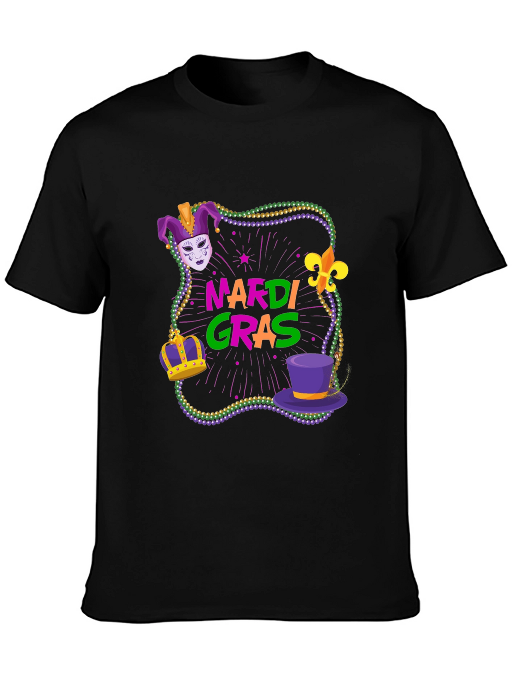 Mardi Gras T-Shirt - Festive Design