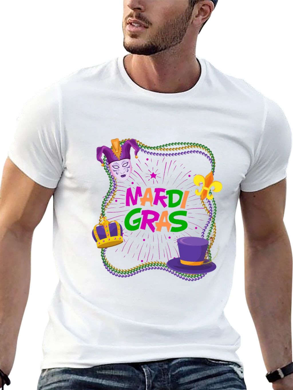 Mardi Gras T-Shirt - Festive Design