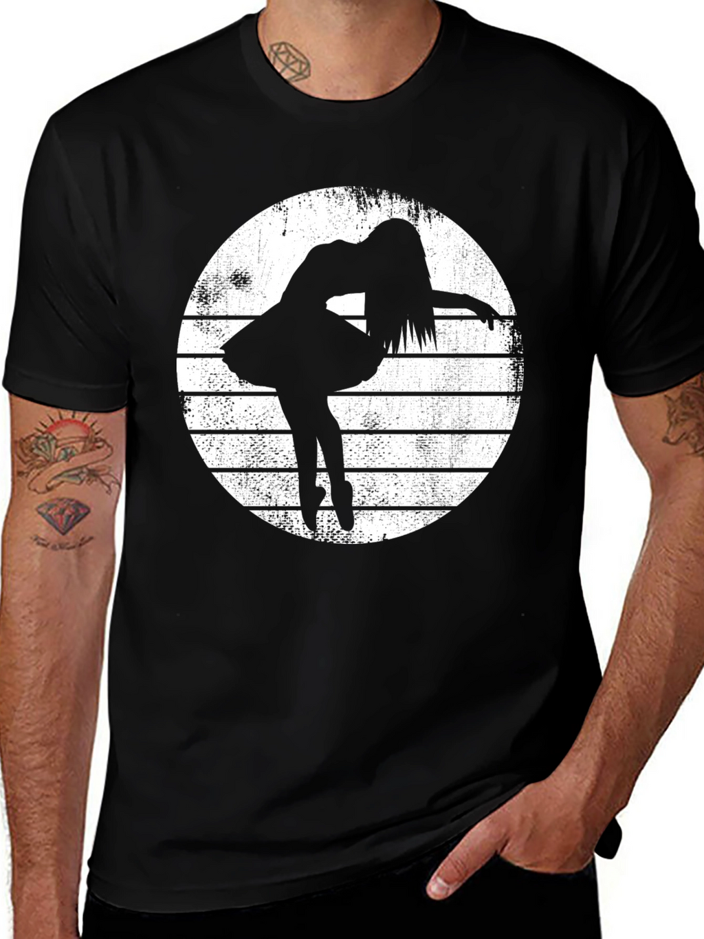 Ballerina Graphic T-Shirt - Stylish Dance Tee