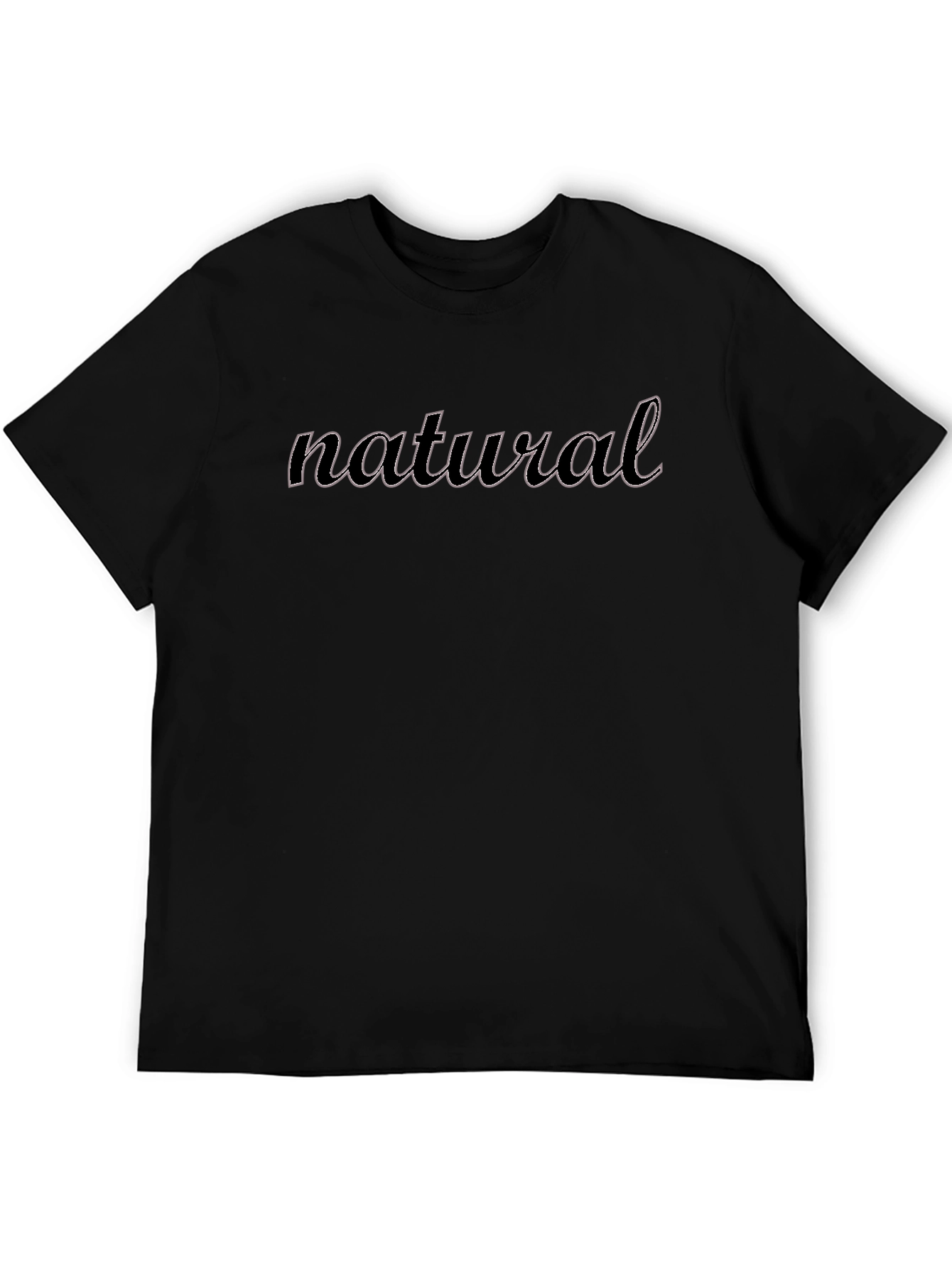 Natural Graphic Tee - Black Casual T-Shirt