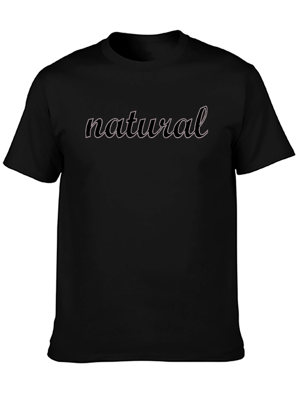 Natural Graphic Tee - Black Casual T-Shirt