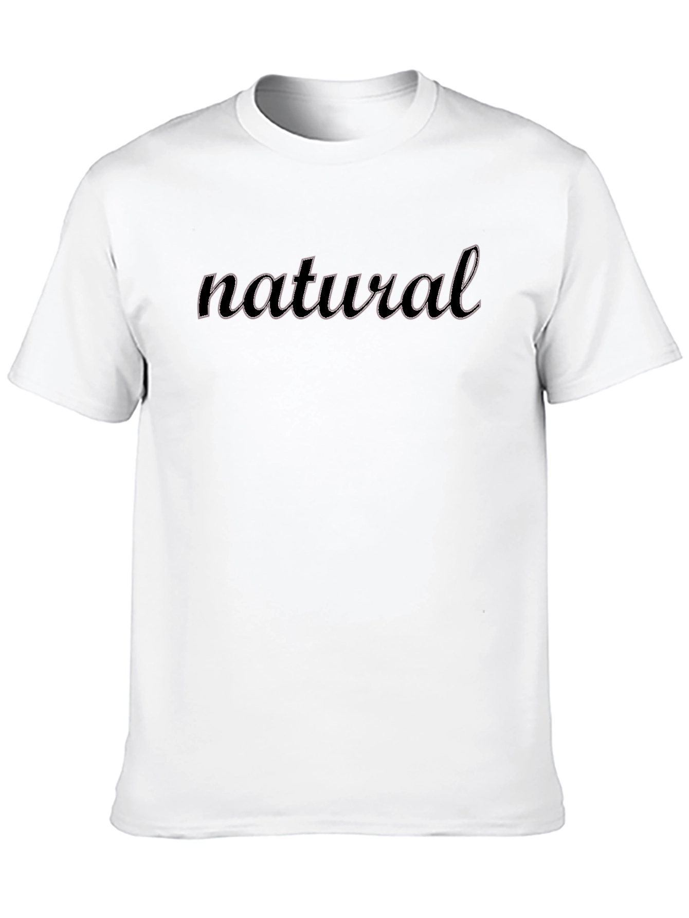 Natural Graphic Tee - Black Casual T-Shirt