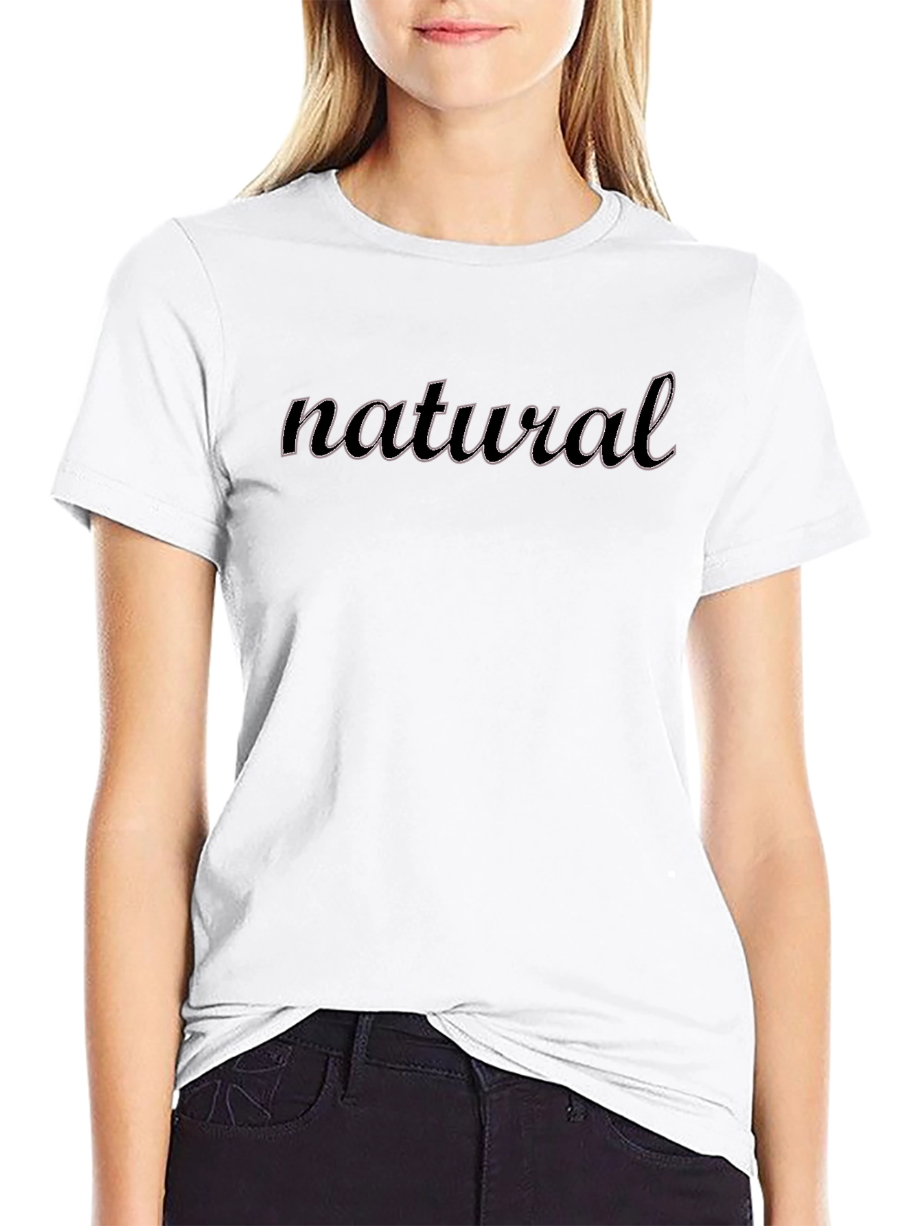 Natural Graphic Tee - Black Casual T-Shirt